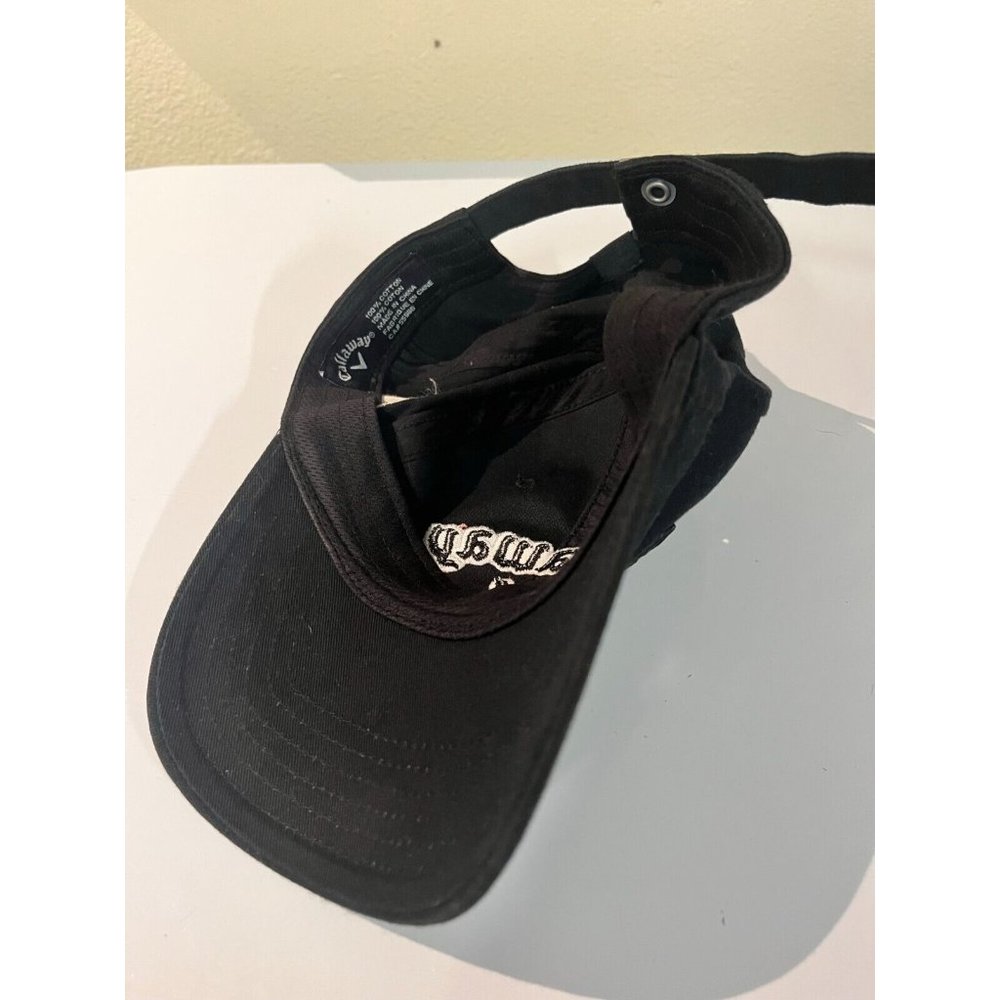 Callaway Mens Heritage Twill Hat Adjustable Golf Cap Black Amstel Light Logo - Picture 5 of 5